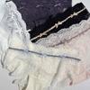 Lady Summer Flimsy Sexy Lace Leopard Print Collision Color Ribbon Bow In Waist Triangle Briefs