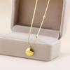 Niche Design Lucky Gold Bean Necklace with Round Bead Chain: European, American, and Korean Style with a Light Luxury Feel.