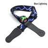 Ethnic Style Polyester Guitar Strap - Folk Classical Design, Widened Shoulder for Electric and Bass Guitars.