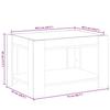 LED Coffee Table in White 73 x 53 x 45 cm Wood Based Material