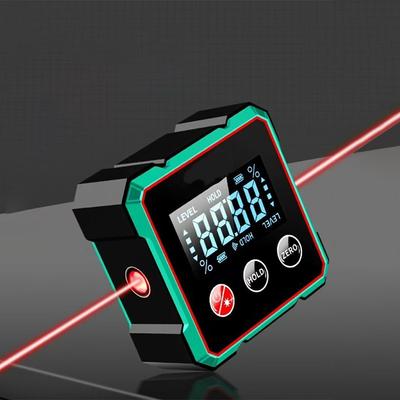 360° magnetický digitální úhloměr s elektronickým laserovým měřidlem, typ pravítka, nabíjení Type-C, LCD elektronický úhloměr, měřicí nástroj