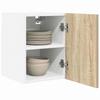 Riga Wall Mounted Cabinet Set of 2 Sonoma Oak & White 30 X 31 X 40 Cm