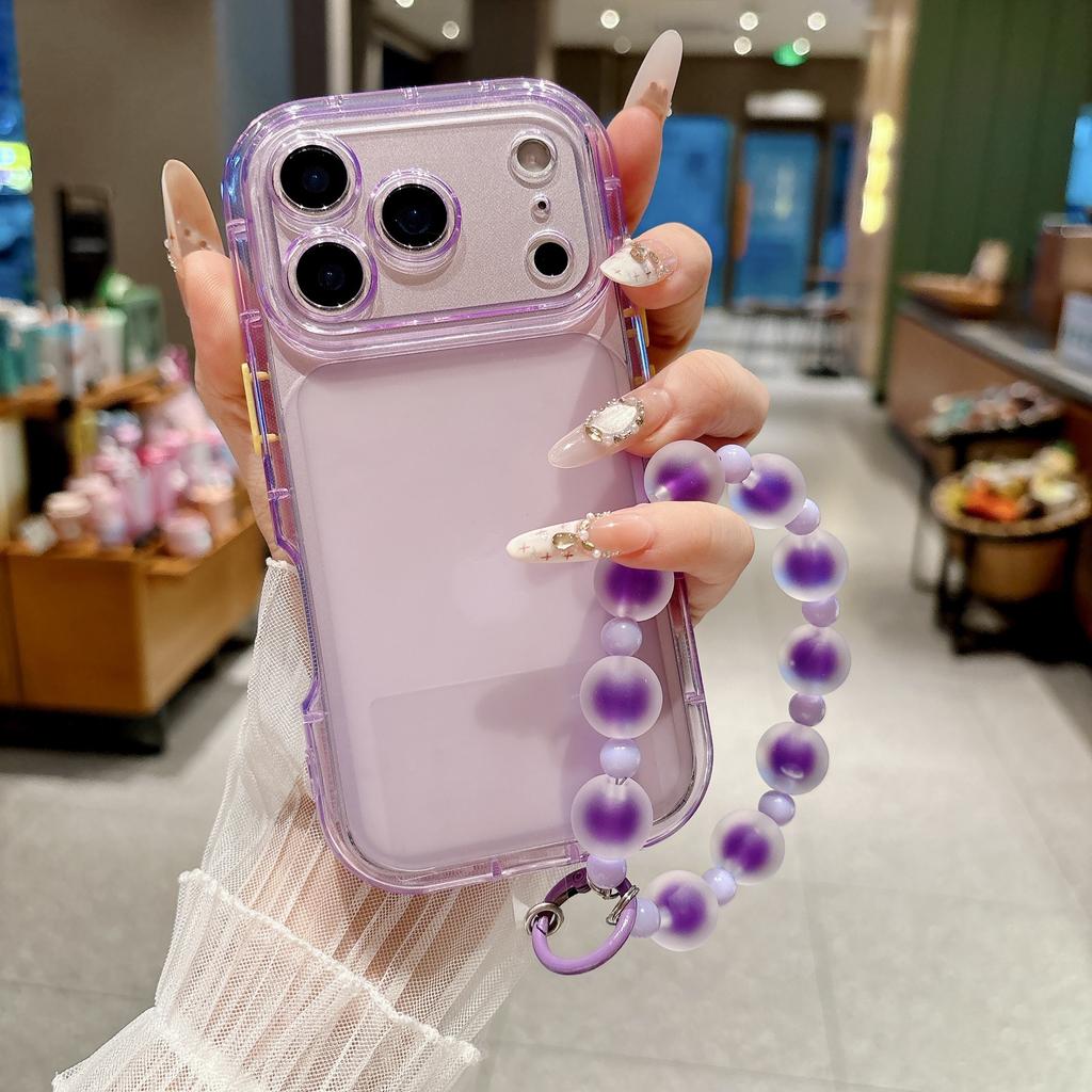Ice fog little fat girl is suitable for iPhone11Promax mobile phone case Apple 11 anti-drop all-inclusive 11 with bracelet soft case