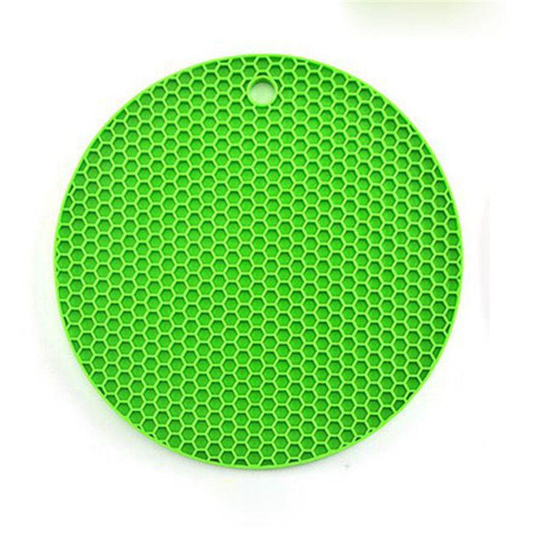 Scalding Kitchen Dining Table Round Anti Scalding Heat Placemat Honeycomb Pure Color Insulation Simple Tableware Placemat