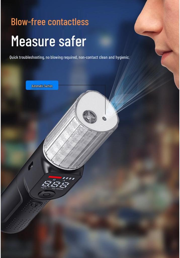 Portable High-Precision Rechargeable Breathalyzer for Drunk Driving Detection