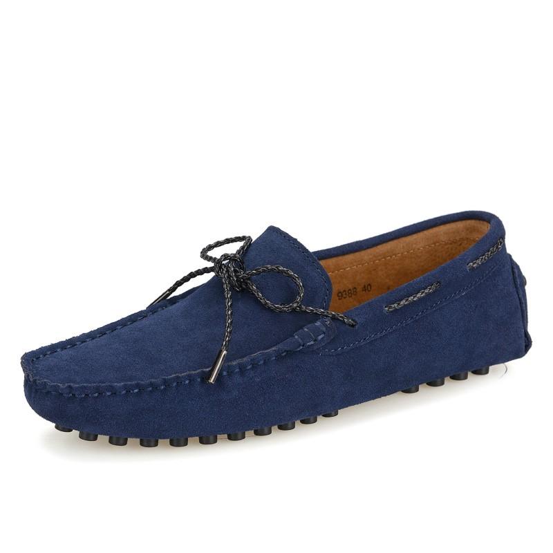 

Fashion Men Shoes Casual Leather Suede Shoes Mens Loafers Fashion Slip on Shoes Male Flats Driving Shoe Moccasins Soft Handmade Footwear 38 синий