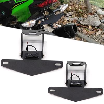 Z400 NINJA400 250 Plaka Tutucu LED Işık Braketi Ninja400 Ninja250 Z400 2018-Arka Kuyruk Çamurluk