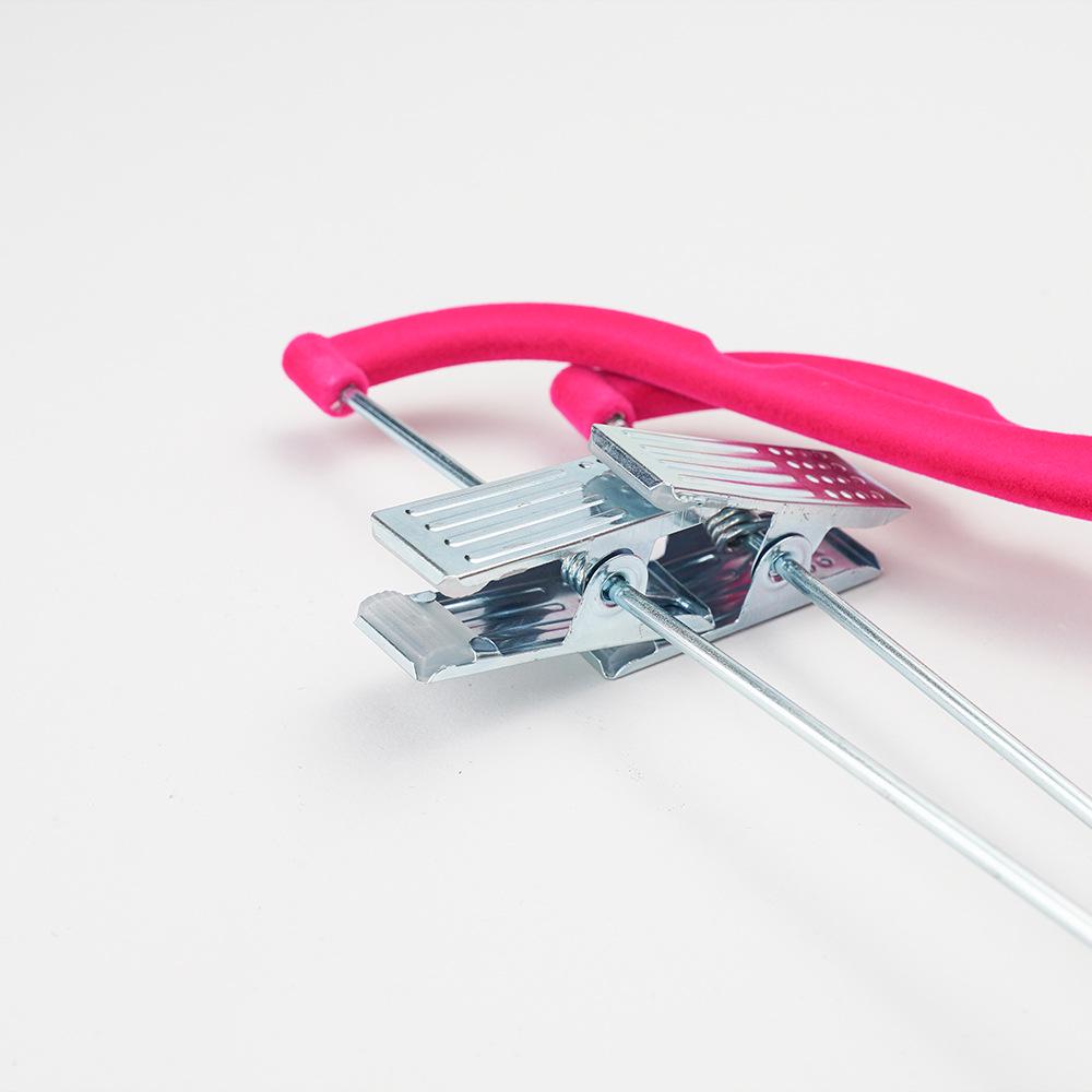 Children's Non-slip Flocked Hangers with Metal Clips for Clothing Displays