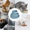 Cat Bowl Silicone Fall-resistant Pet Cat Feeding Water Bowl For Dogs Feeder Supplies Wet and Dry Separation Food Container