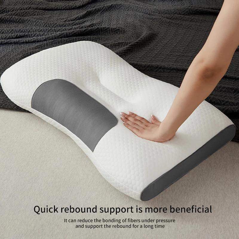 Neck Protection Support Massage Pillow Honeycomb SPA3D Double Knitted Cotton Pillow Core Home Neck Pillow 1pc