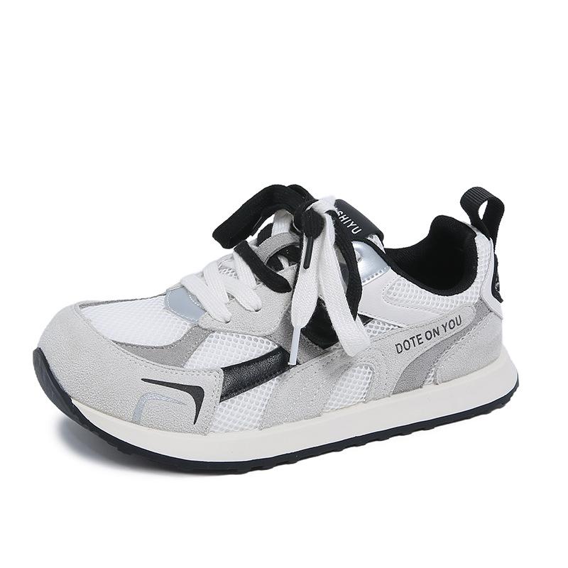 

Fashion Women Casual Sports Shoes 2025 Autumn Comfortable Breathable Outdoor Running Shoe Thick Soled Lace Up Fashion Vulcanized Shoes 40 чёрный