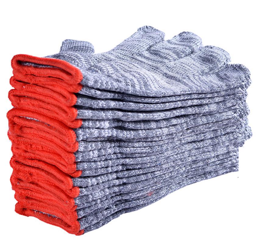 Durable White Yarn Nylon Cotton Work Gloves for Men - Labor Protection & Auto Repair