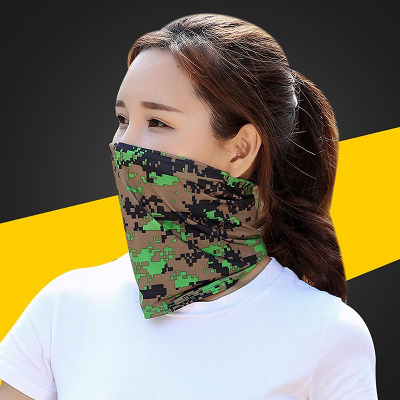 UV Protection Scarf Ice Silk Face Cover Neck Tube Quick-drying Outdoor Fishing Cycling Face Head Wrap Cover Breathable Bandana