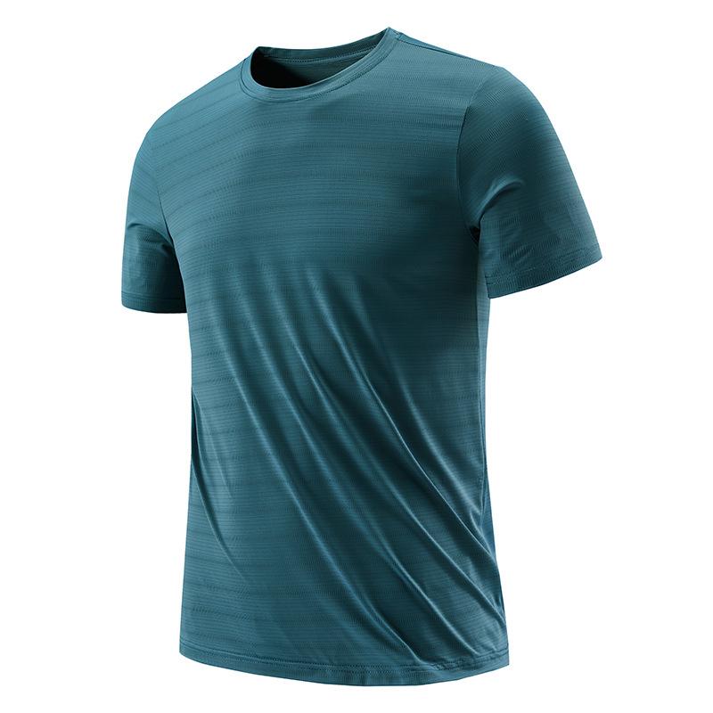 2022 Ice Silk Quick-Dry Plus Size Men's Loose Casual Crew Neck Short Sleeve T-Shirt