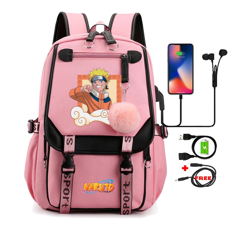 Anime Backpack for Teen Student Schoolbag Men Women Leisure Usb Travel Bag Boy Girl Back To School Backpack Rucksack