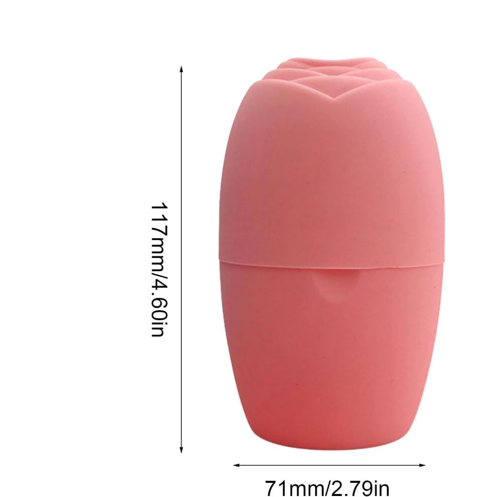 Ice Mold for Face Silicone Ice Holder Mold Beauty Facial Rollers Mold Reusable Skin Care Tool Ice Facial Cube Pink
