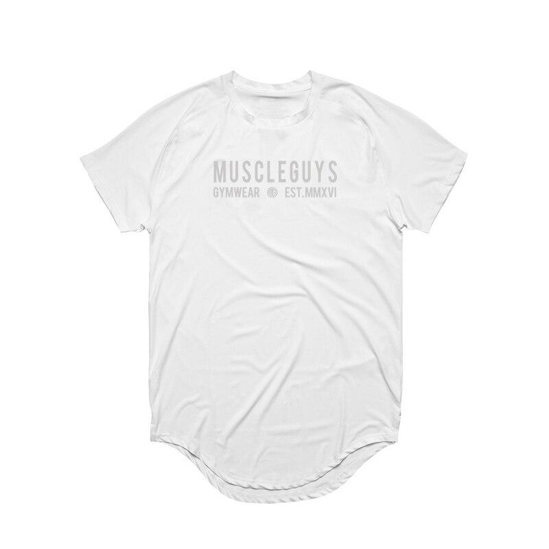 

Muscleguys, летняя спортивная повседневная футболка для тренировок на открытом воздухе, для работы в команде, с короткими рукавами, дышащая одежда для фитнеса XXL белый