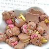 10 Pieces Mixed Color Honey Bear Flat Back DIY Resin Charms, Animal Theme Decorative Stickers for Scrapbooking, Weddings, Earrin