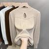 Sweater for Women Autumn Winter Thickened Warm Knitted Stretchy Long Sleeve Oversize Tops