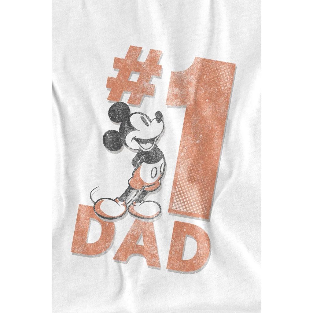 Disney Mens Number 1 Dad Mickey Mouse T-Shirt