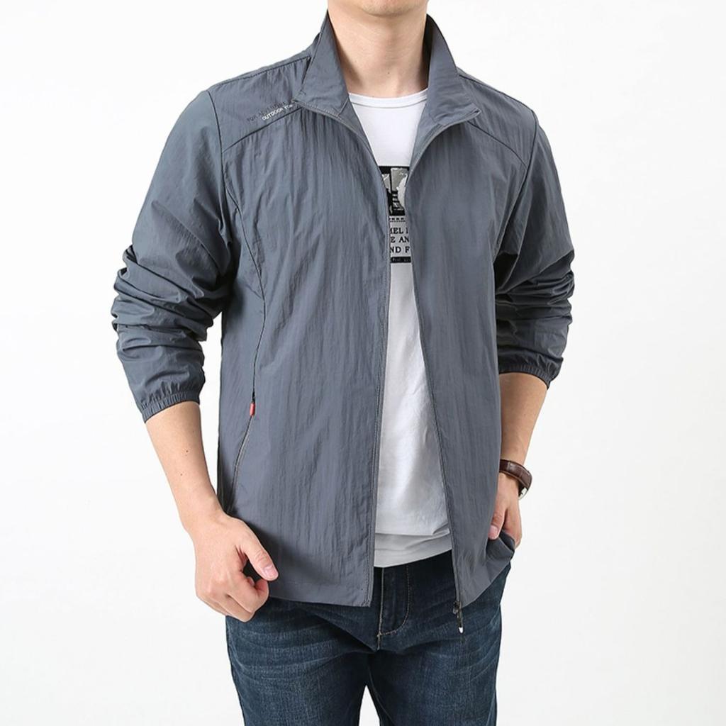 Men's Jacket Thin Breathable Stand-up Collar Coat Sun-protective Clothing Outdoor Sportswear Coat Sun-protective Clothing