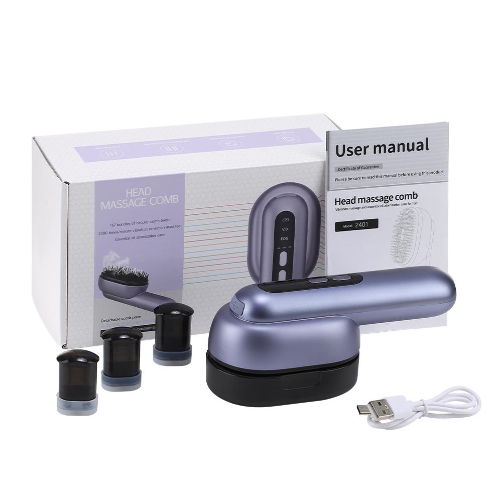 Hair Care Spray Massage Comb Vibration Scalp Massage Hairbrush Head Massager Hair Sprayer Atomizing Brush Hair Oil Applicator