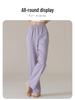 Aifen Teng Women's Loose Fit Cotton Pajama Pants: Summer, Solid Color, Plus Size, Straight Leg, Wear Indoors or Outdoors.