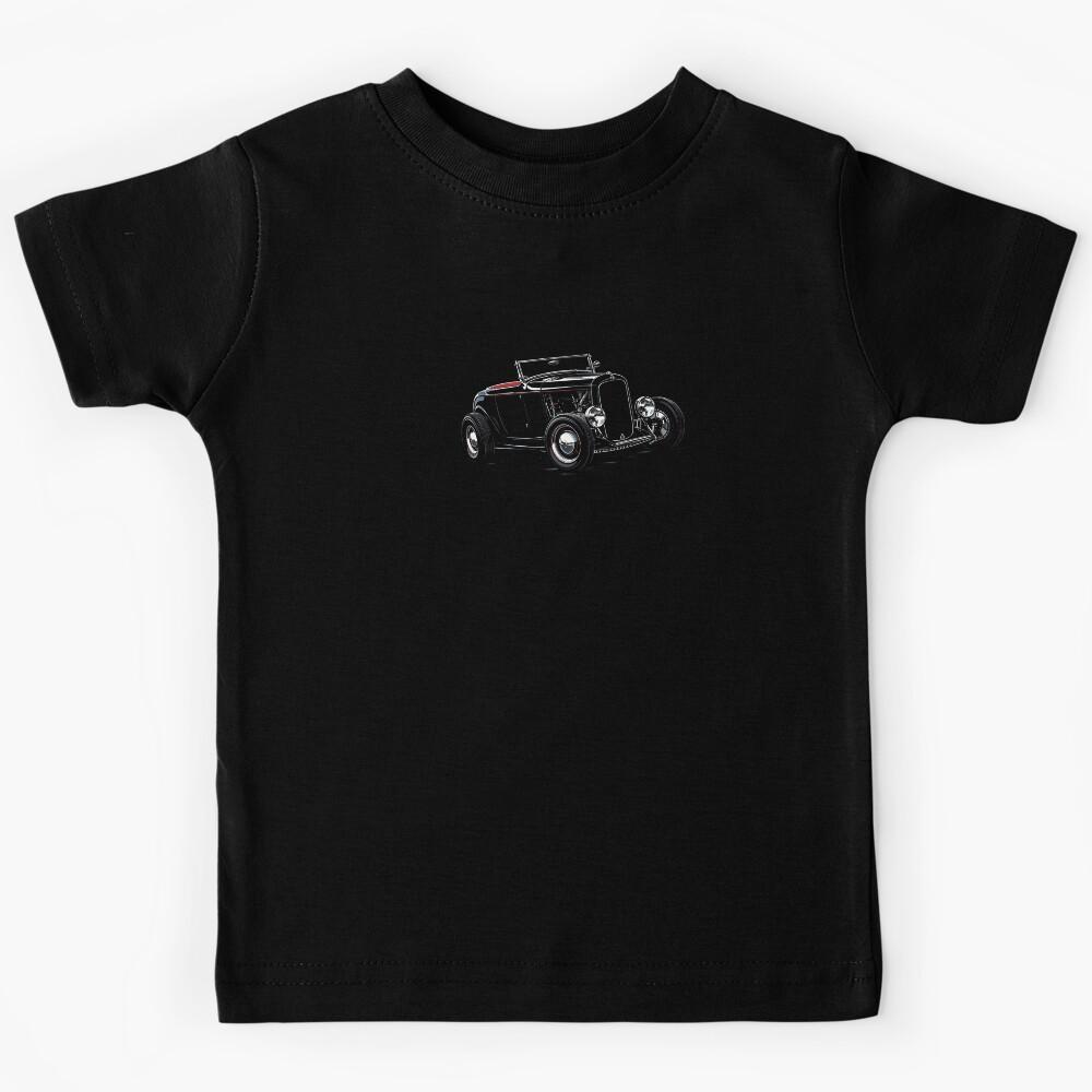 1932 Ford Highboy Roadster – Classic Hot Rod Illustration Kids T-Shirt 130