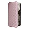 For Google Pixel 8 Carbon Fiber Texture Card Holder PU Leather Phone Case Flip Folio Stand Phone Cover