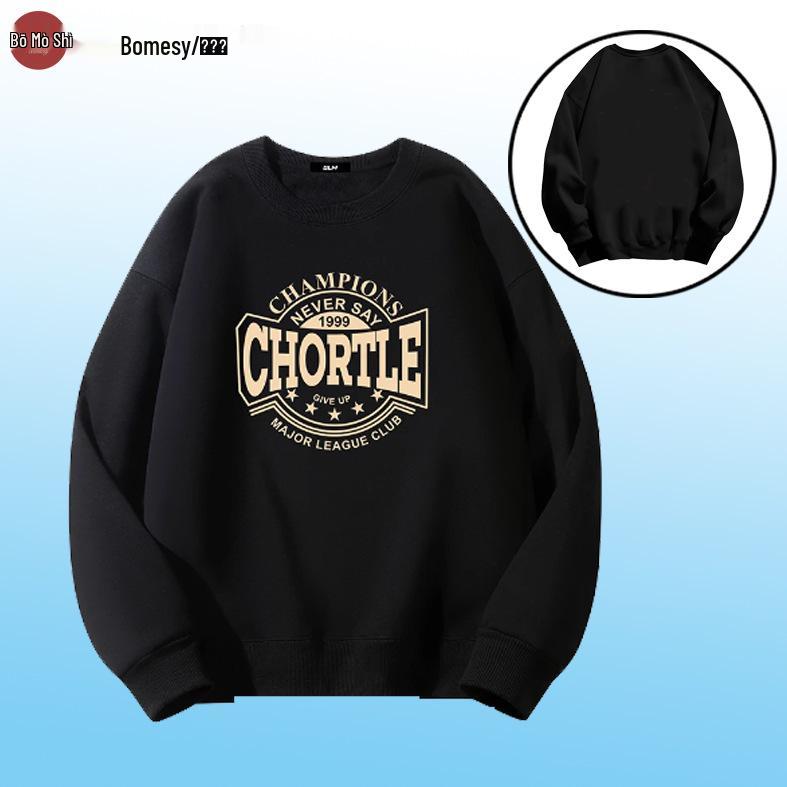 

Men s Fleece-Lined Retro Hoodie: Casual, Warm, and Trendy for Spring, Autumn, and Winter M
