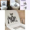 Contemporary Flat Pvc Wall Sticker With Smiling Skeleton Pattern For Home Decor