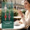 Bracelet-Style Bracelet Watch Rhinestone Wristwatch 3-Leaf Clover Quartz Ladies Watch  Women