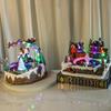 Glowing Christmas Music Box with Rotating Ornament, Water Spray, and Resin Fountain Gift.