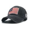 Cappellino da Baseball con Alfabeto Lavato e Invecchiato Versatile Trendy Uomo Donna Bandiera Americana Puro Cotone