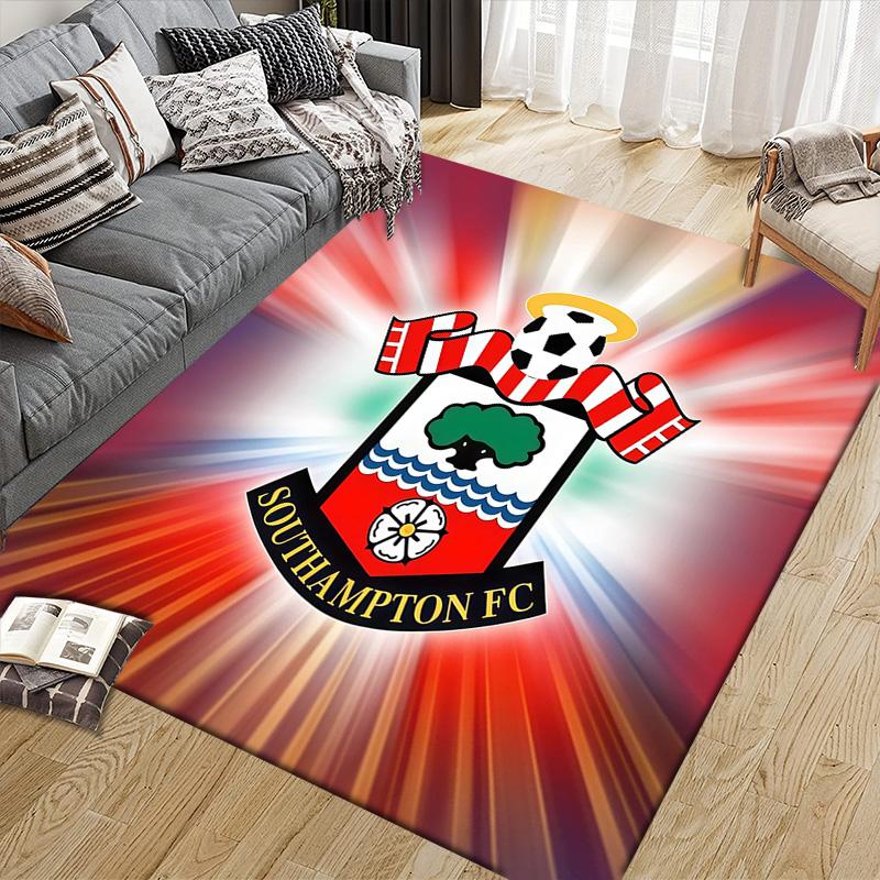 Southampton FC2 Flannel Pattern Square Carpet,Area Rug,Carpet Rug for Living Room Bedroom Sofa Playroom Decor,Non-slip Floor Mat
