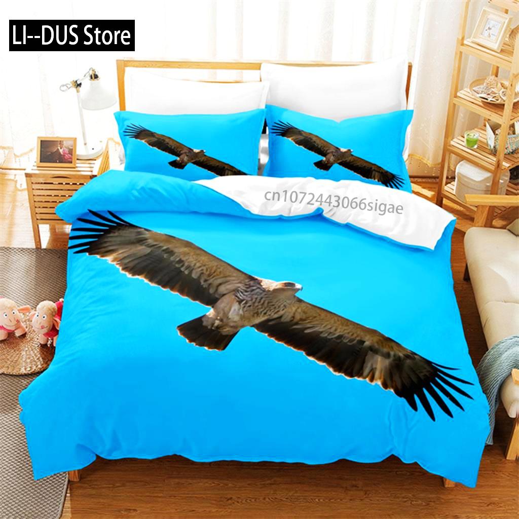 Blue Sky Eagle Queen Bedding Set Duvet Cover Set Bedding Digital Printing King Size Duvet Cover Set Bedding Set