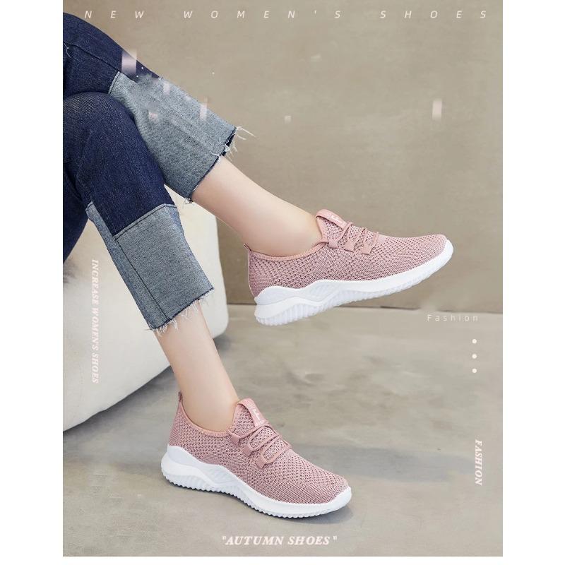 Shevalues Summer Casual Flats Shoes For Women Comfort Soft Bottom Sports Shoes Breathable Mesh Runing Shoes Lightweight Sneakers