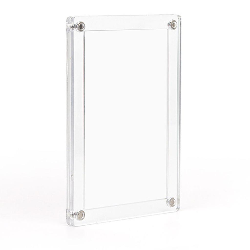 Refrigerator Photo Frames Acrylic Magnetic Double Sided Transparent Fridge Picture Display Frame