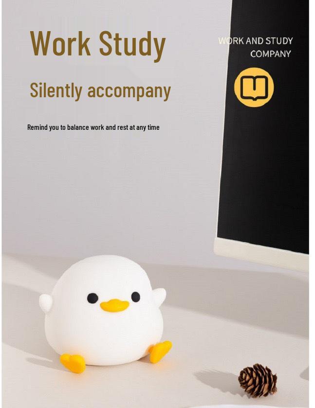 Doudou Duck Silicone Night Light: Children's Bedroom Sleep Aid & Valentine's/Birthday Gift