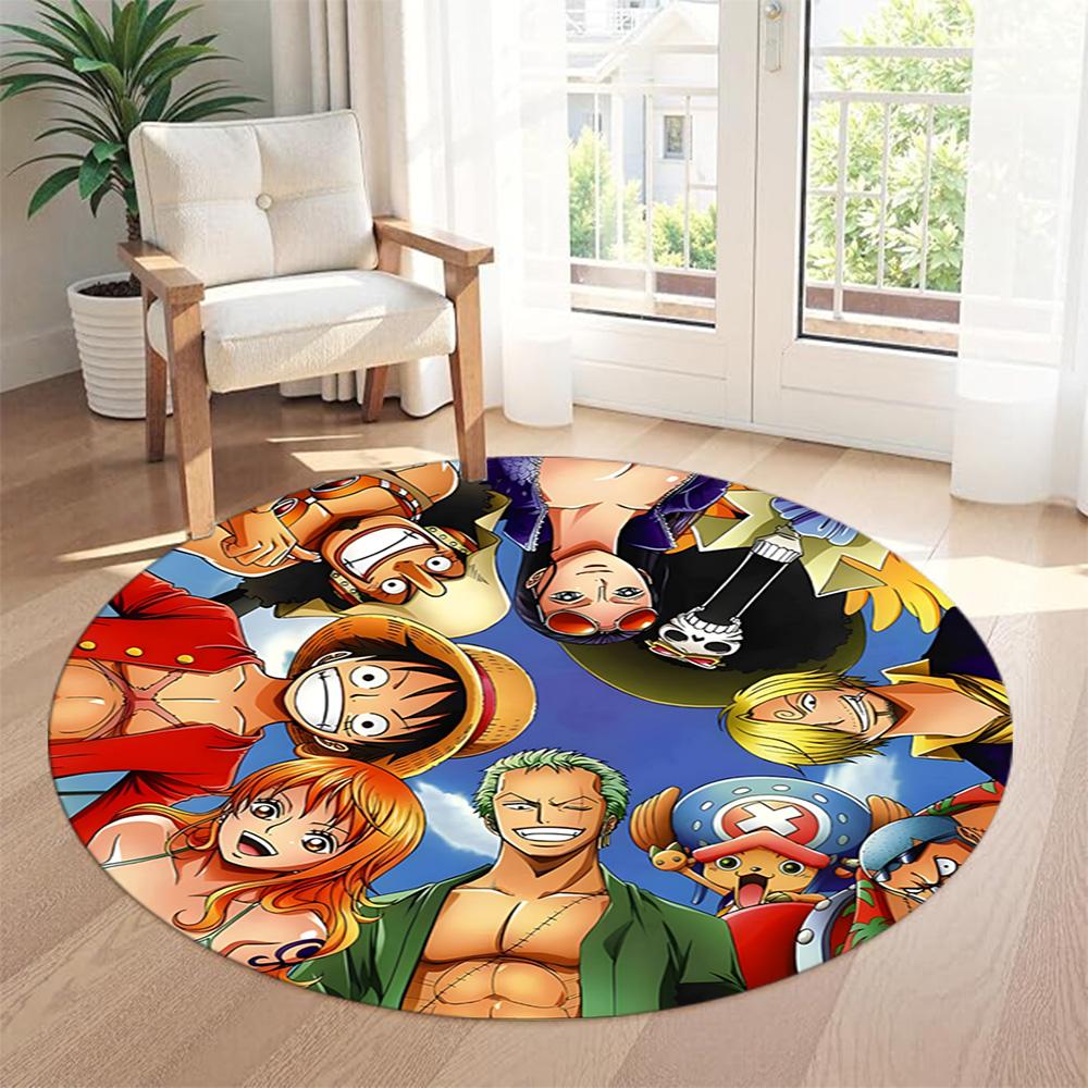 Zoro's Round Floor Mat Suitable for Game Room Entryway Study room Dormitory Anti-slip Round Rug Anime Office Decor Perfect Birthday Christmas Gift Ide
