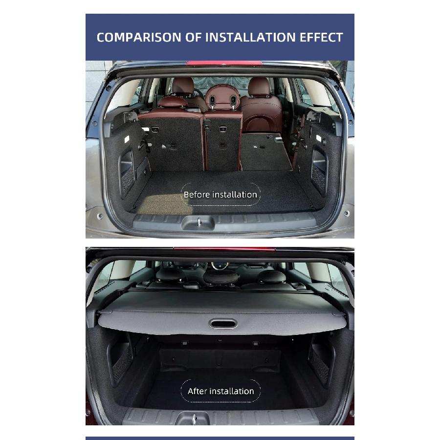 For BMW Mini Clubman 2016 Retractable Trunk Cargo Cover Parcel Rack Waterproof Shield Privacy BMW Clubman 2016 Auto Accessories