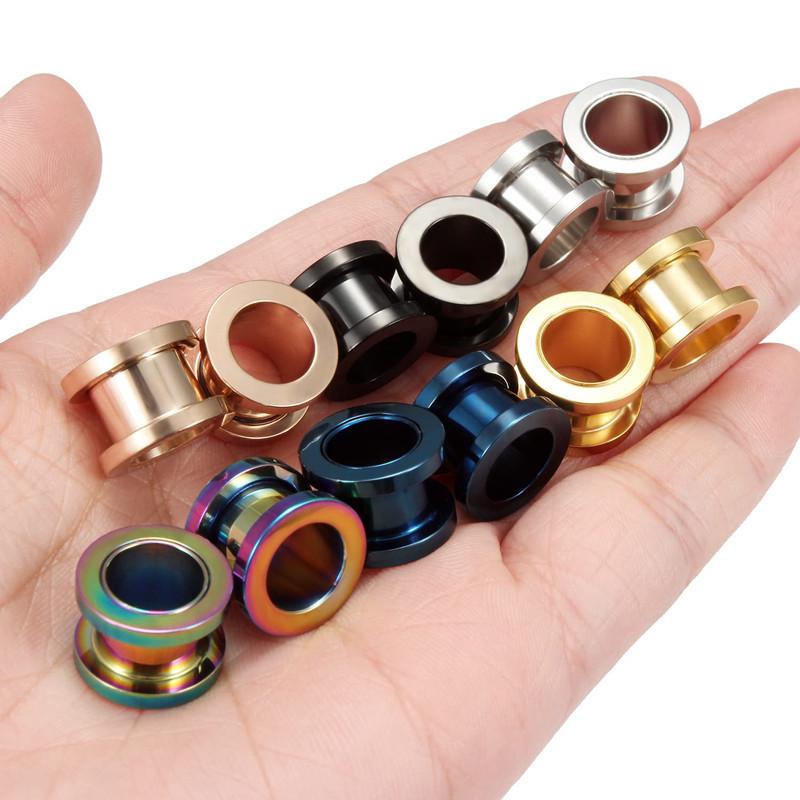 Minimalistischer Ohrdehner Schmuck aus Edelstahl