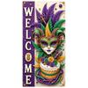 Bead Ornament Display Beaded Garland Mardi Gras Banner Feather Decoration Banner Colorful Mask Festive Backdrop For Holiday