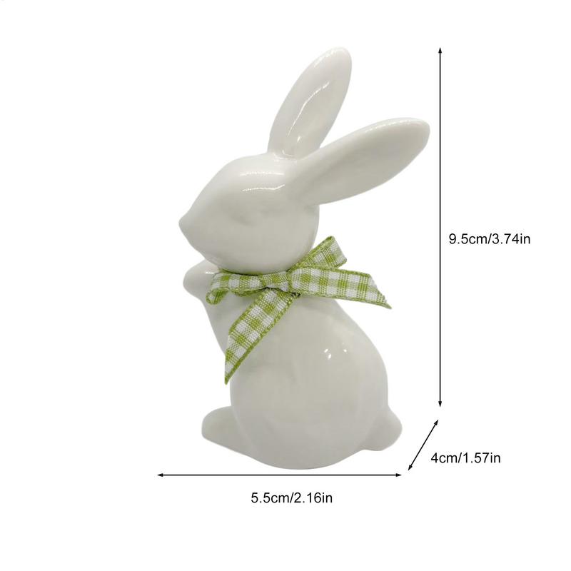 Osterhase Keramik Figuren Porzellan Feiertags Hase Dekoration Skulptur Osterhase Skulptur Schreibtisch Ornament für Esszimmer