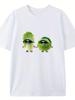 2026 Cabbage Cat And Bok Choy Cat Creative Pattern Round Neck Tshirt Pure Summer Trendy Short Sleeves