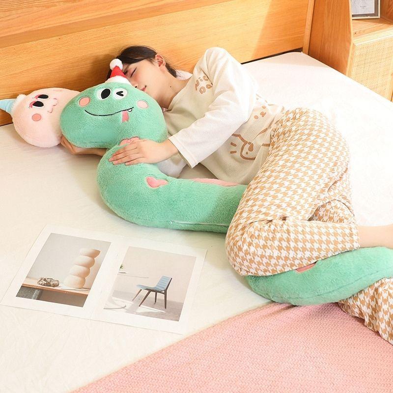 Dopamine snake doll girl bed sleeping doll plush toy zodiac snake doll throw pillow new year gift