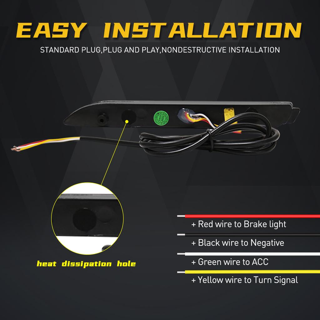 Réflecteur de Lampe de Pare-chocs Arrière de Voiture LED pour Toyota camry Innova Wish Feu Arrière Feu Stop