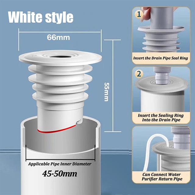 Silicone Bathroom Sewer Seal Ring Kitchen Sink Sewer Pipe Seal Plug Washing Machine Anti-odor Leakage Floor Drain Seal Connector