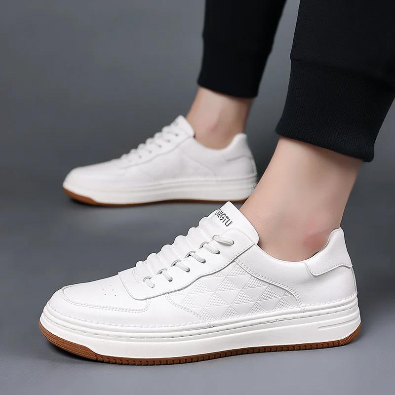 Italian Men Fashion Casual Shoes Outdoor Tennis Sneakers Lightweight Comfortable Hiking Walking Shoes Lace Up Vulcanized Shoes