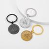 Trend Kabbalah Amulet Seven Archangel Seal Stainless Steel Furnace Real Gold Electroplated Pendant Necklace